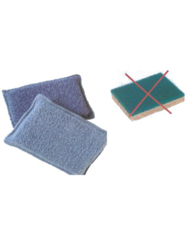 Eponge microfibre grise - Lot de 2