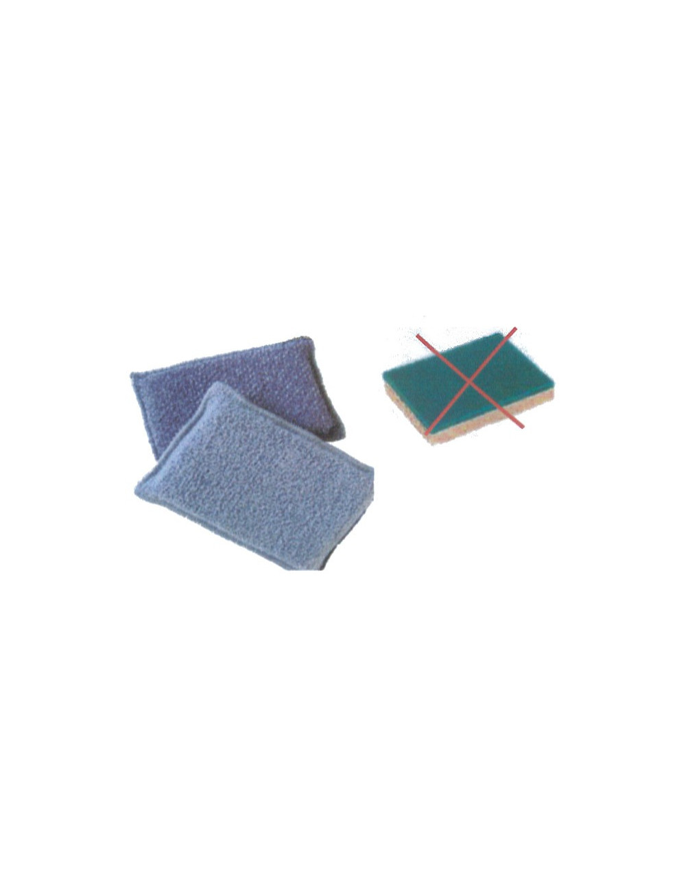 Eponge microfibre grise - Lot de 2